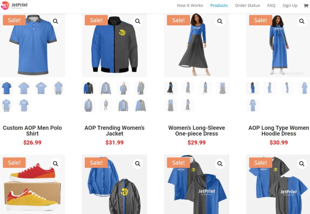 JetPrint all-over print-on-demand company for t-shirts, hoodies & sweatshirts