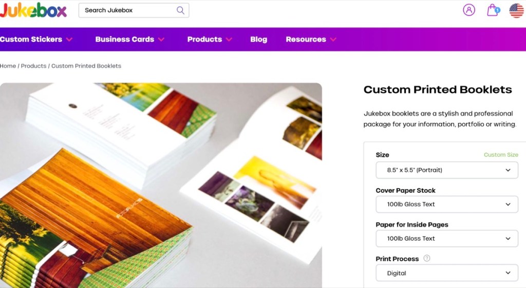 Jukebox Print cheap online custom booklet printing service & company