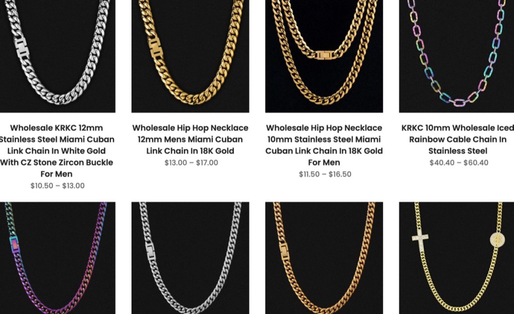 KRKC wholesale urban & hip hop jewelry supplier