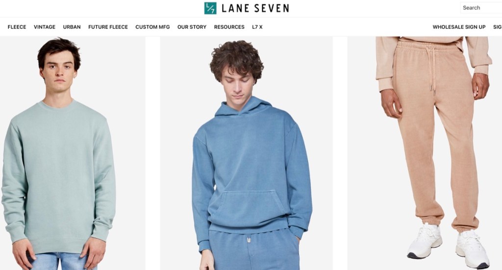 Lane Seven Apparel custom men's clothing manufacturer in the USA