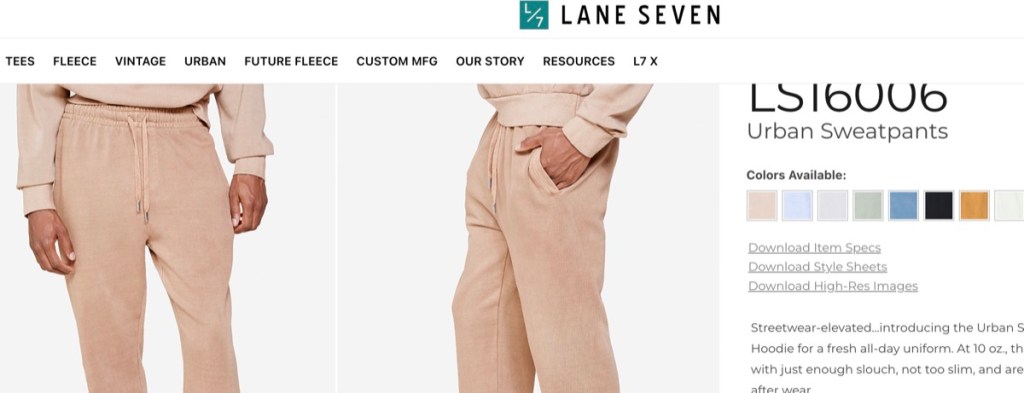 Lane Seven Apparel custom pants manufacturers in the USA