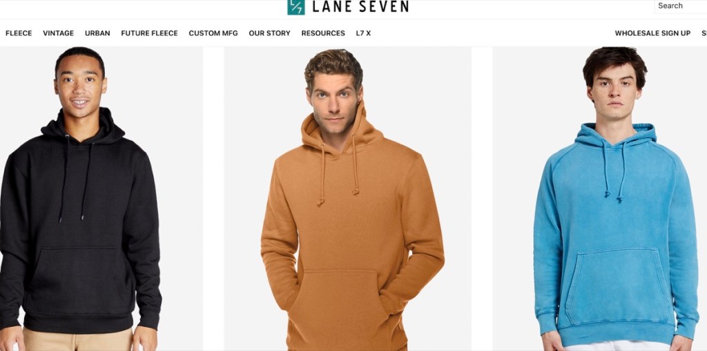 Lane Seven Apparel custom sweatshirt & hoodie manufacturer in the USA