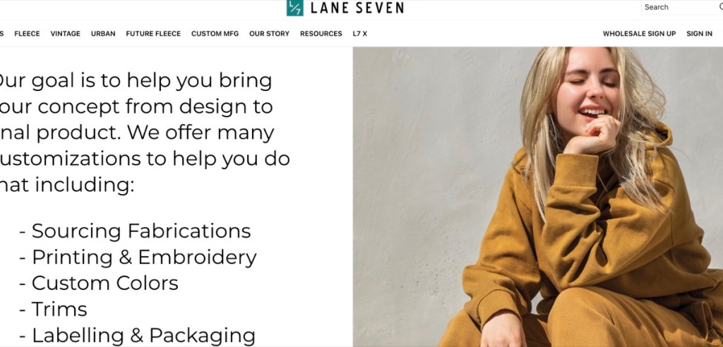 Lane Seven Apparel custom women's fashion clothing manufacturer in the USA