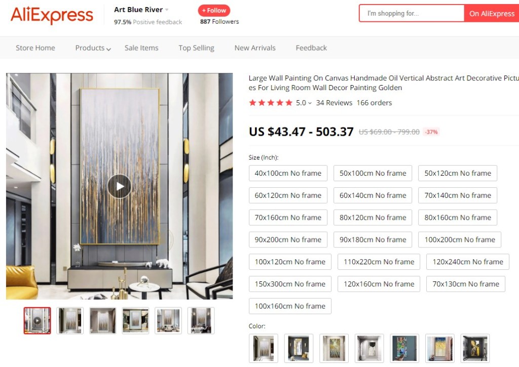 Large wall painting high-ticket dropshipping product