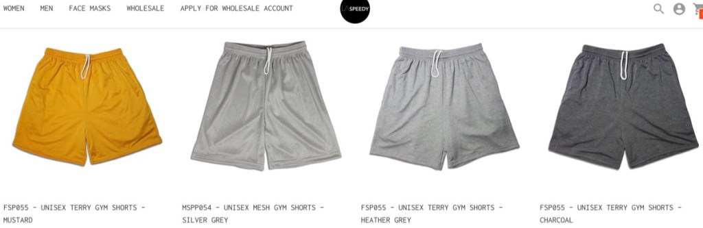 LA Speedy shorts manufacturer in the USA