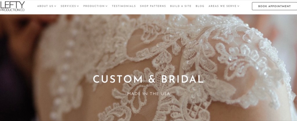 Lefty Production Co wedding dress manufacturer in the USA