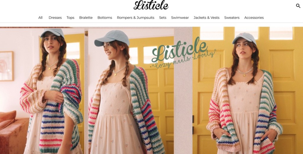 Listicle women's boutique fashion clothing wholesale supplier