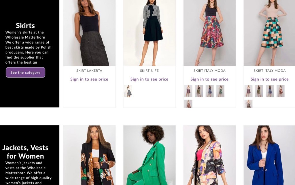 Matterhorn Wholesale bulk women's boutique fashion clothing wholesale supplier