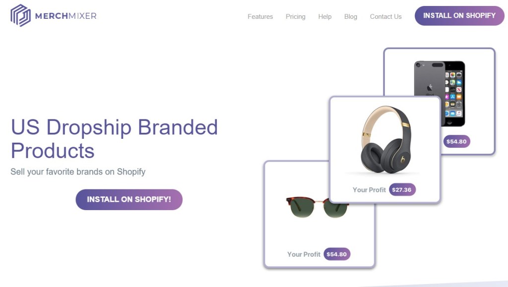 MerchMixer US dropshipping supplier for Shopify
