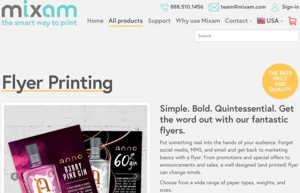 Mixam cheapest online custom flyer printing service & company