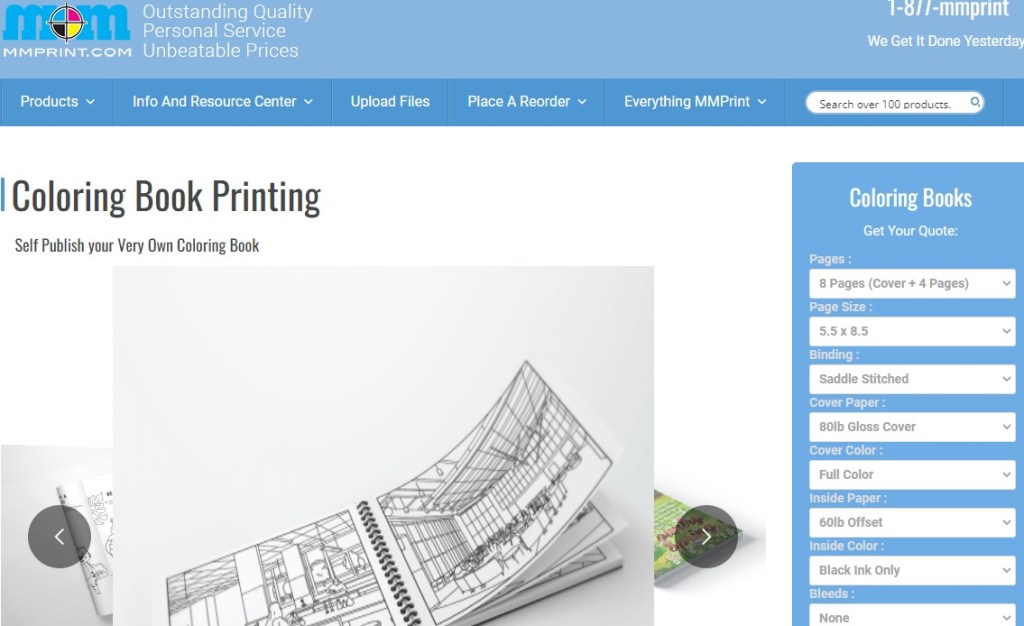 MMPrint coloring book print-on-demand company