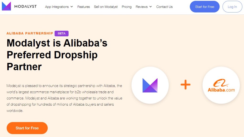 Modalyst Alibaba dropshipping app