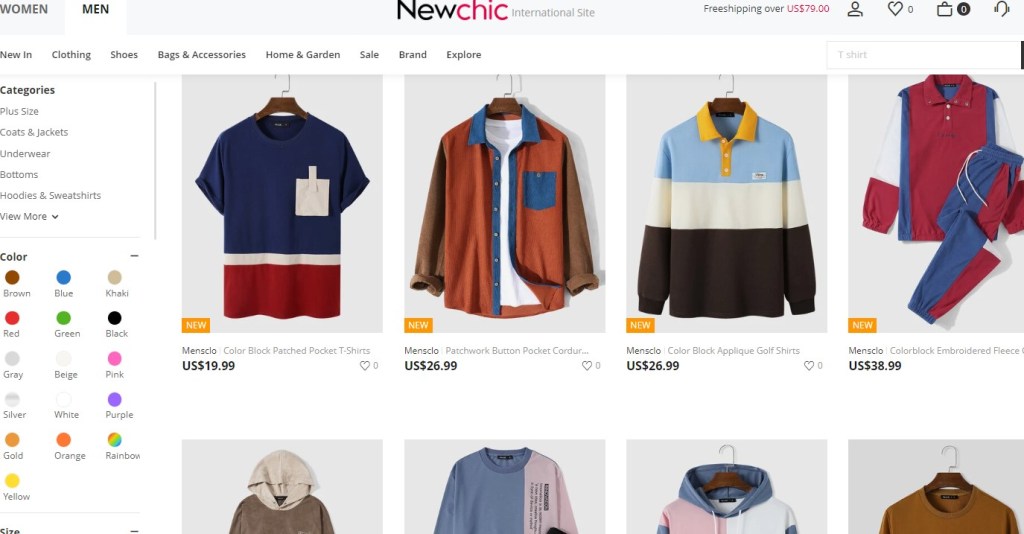 Newchic men's fashion clothing dropshipping supplier