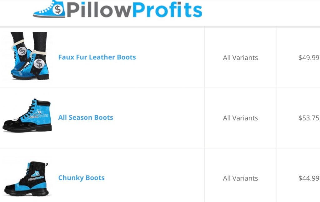 PillowProfits good print-on-demand supplier