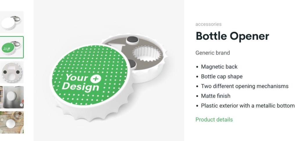 Printify custom bottle opener print-on-demand supplier