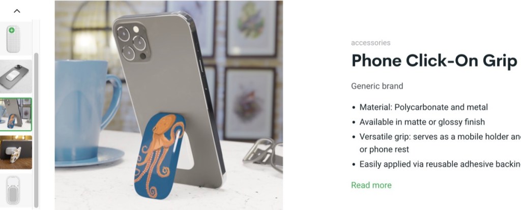 Printify custom phone grip & PopSocket print-on-demand supplier