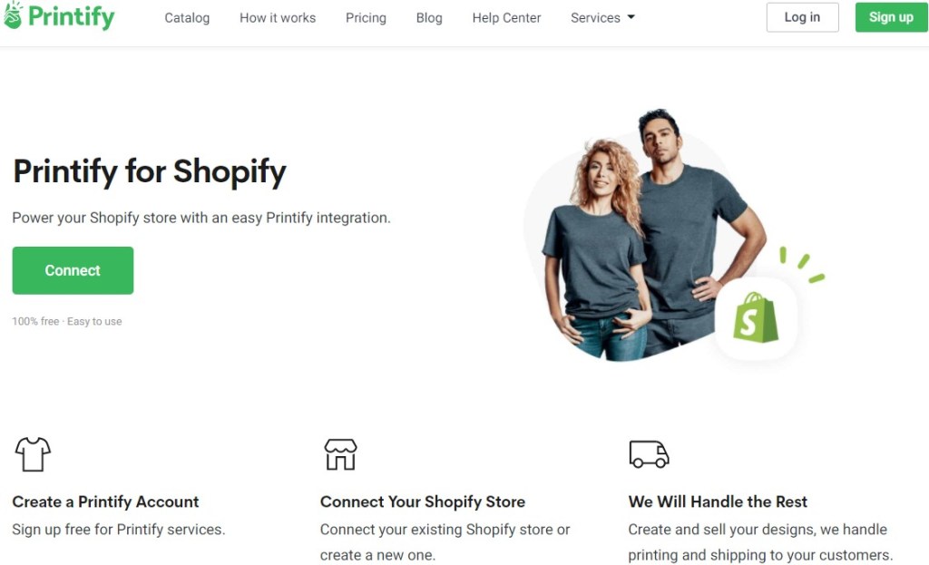 Printify Shopify print-on-demand app