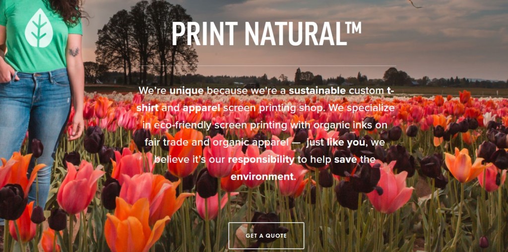 Print Natural screen printing print-on-demand company