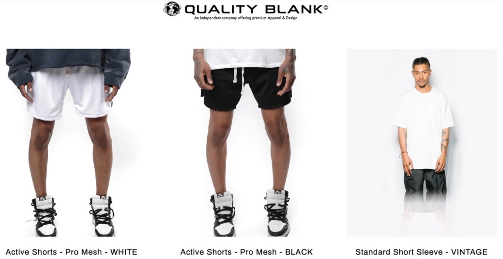 Quality Blank shorts manufacturer in the USA