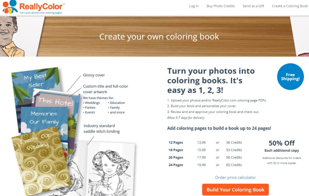 ReallyColor coloring book print-on-demand company