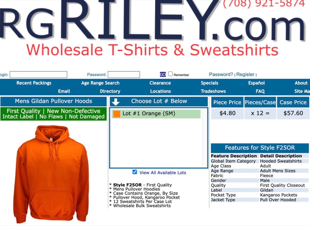 RG Riley cheap bulk blank hoodie & sweatshirt wholesale supplier