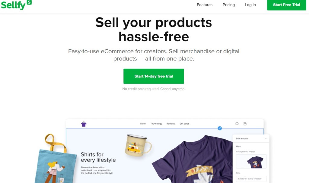 Sellfy one of the easiest platforms to start dropshipping for beginners