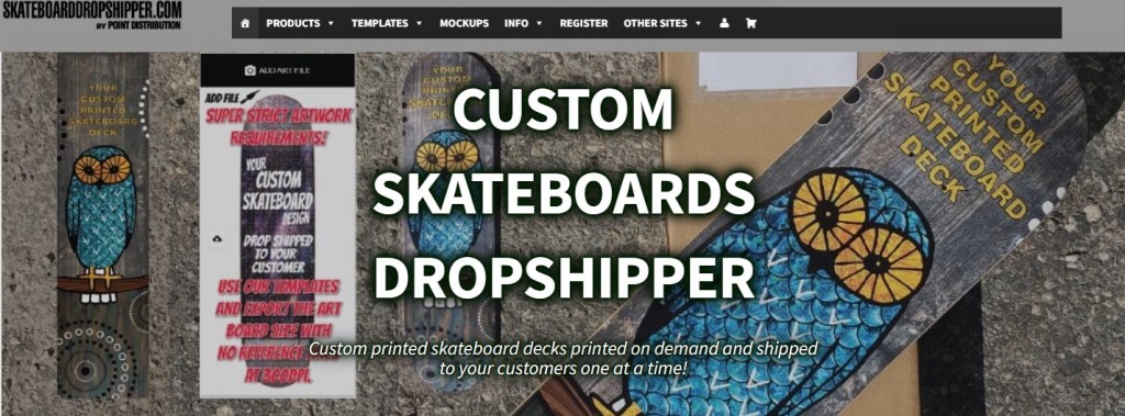 Skateboard Dropshipper print-on-demand company
