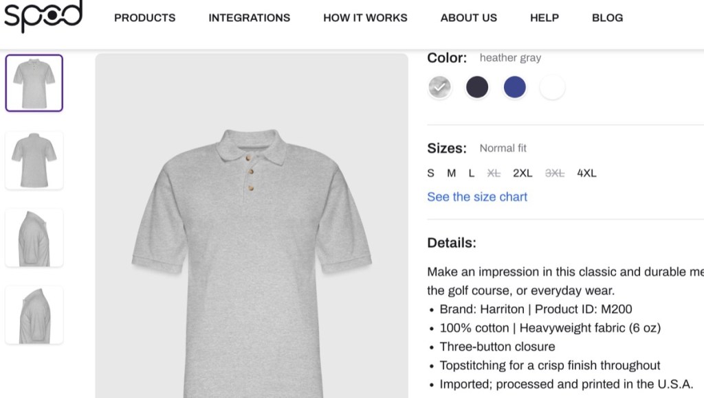 SPOD custom polo shirt print-on-demand supplier