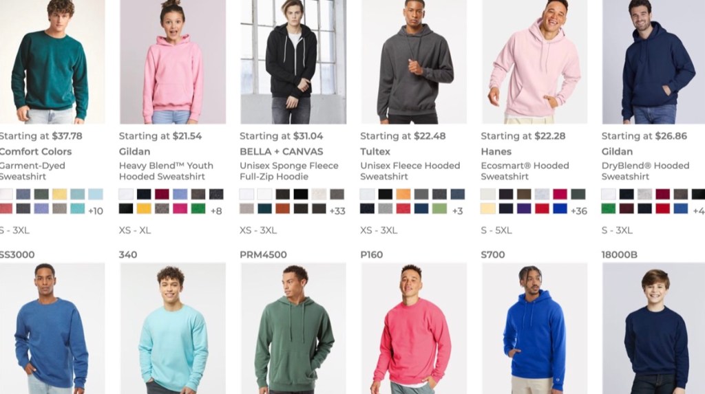 S&S Activewear blank hoodie & sweatshirt bulk wholesale supplier