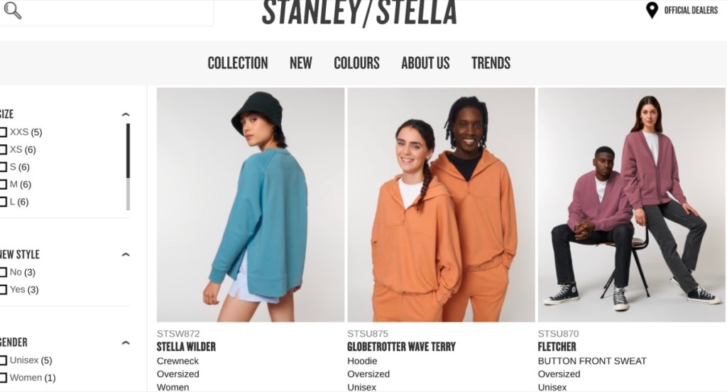 Stanley/Stella wholesale oversized hoodies & sweatshirts supplier