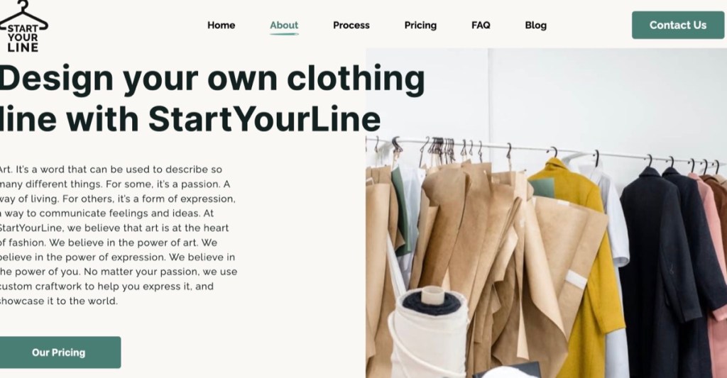 StartYourLine custom women's fashion clothing manufacturer in the USA