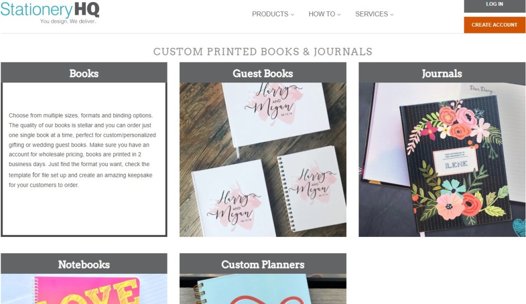 StationeryHQ custom journal, notebook, & planner print-on-demand company