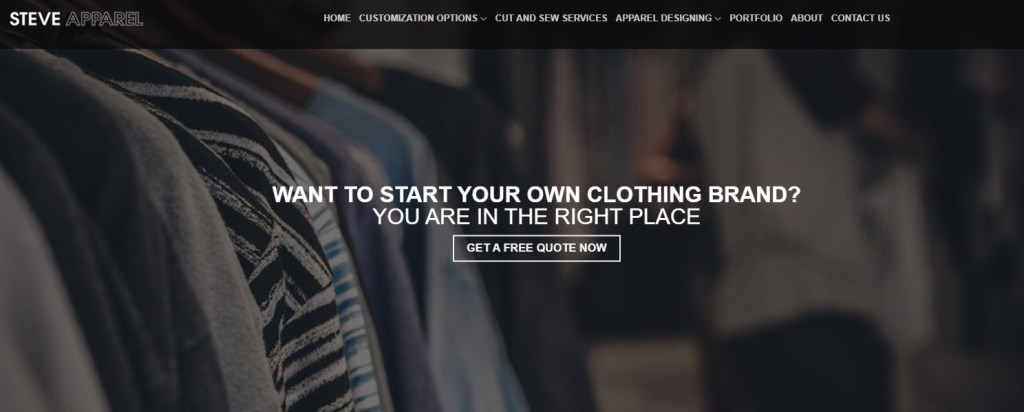 SteveApparel fashion clothing manufacturer in the US