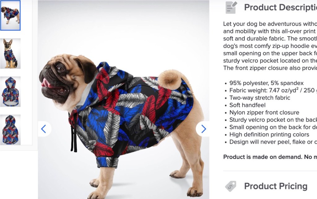 Subliminator custom pet dog/cat hoodie print-on-demand supplier