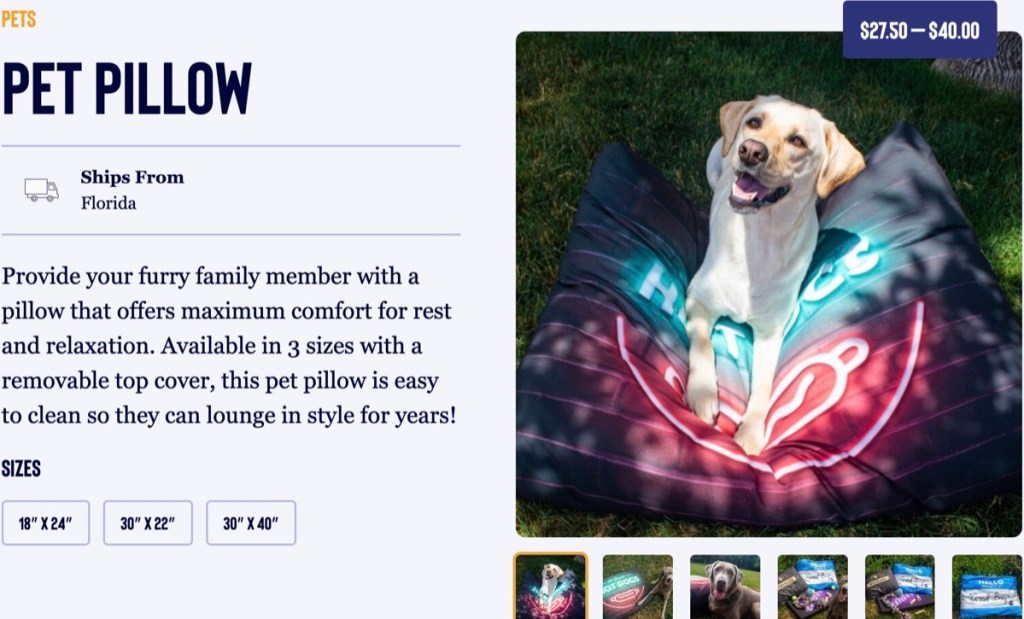 TeeLaunch custom pet bed print-on-demand supplier
