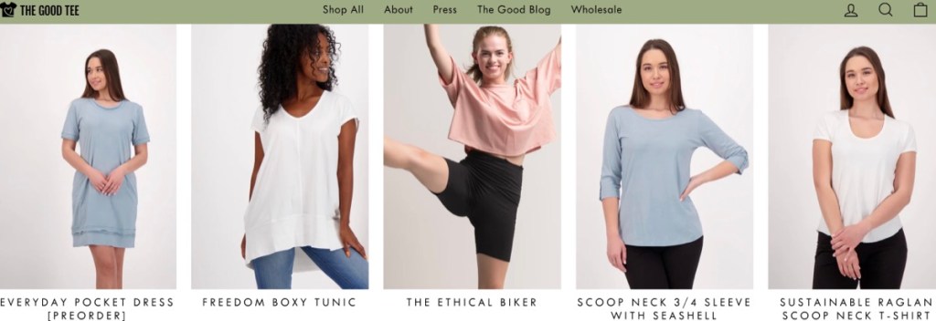 The Good Tee ethical & sustainable clothing manufacturer in the USA