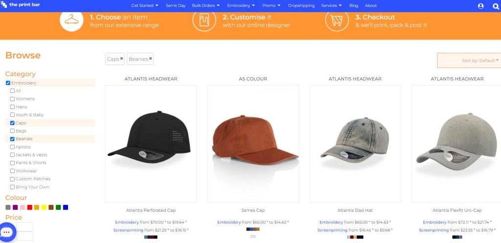 ThePrintBar hat & beanie print-on-demand company