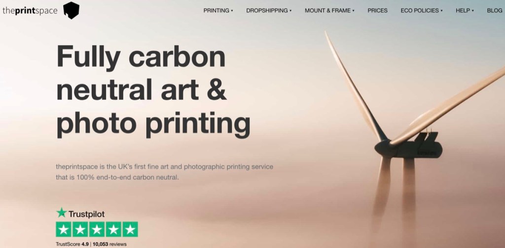ThePrintSpace ethical & eco-friendly print-on-demand supplier in the UK