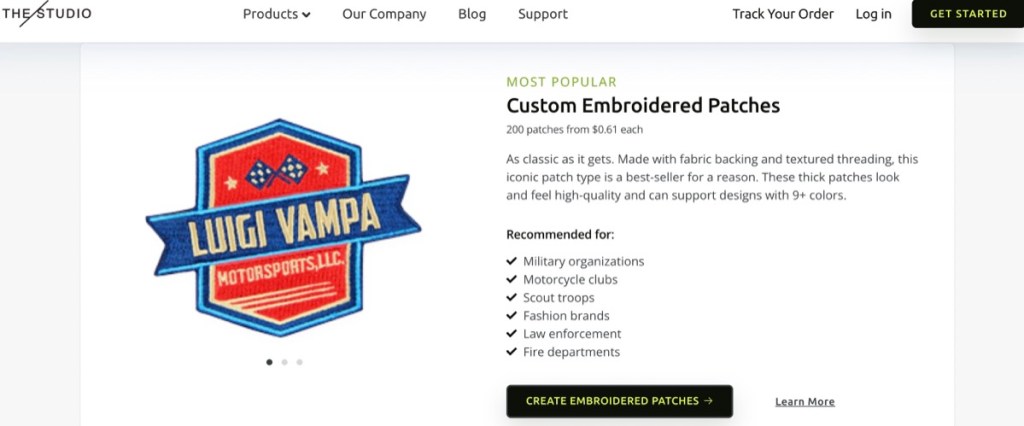 TheStudio online custom logo embroidery company & service
