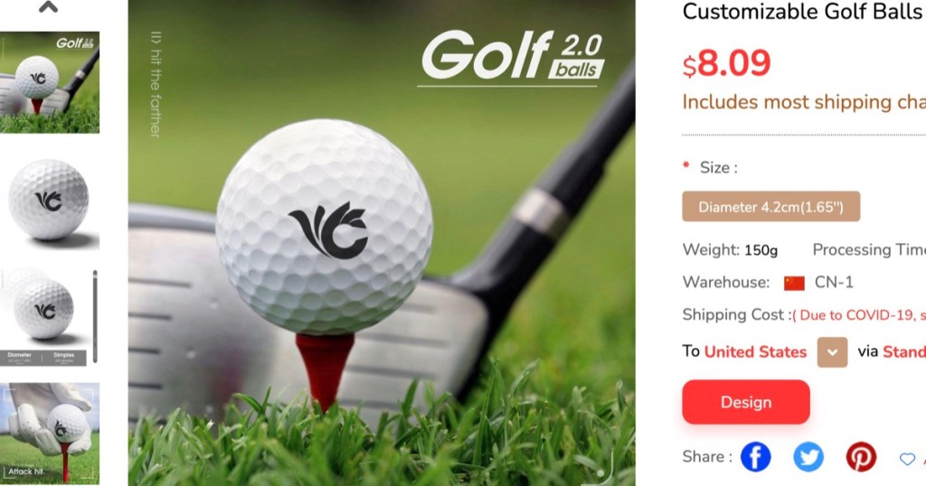 ThisNew custom golf ball print-on-demand supplier