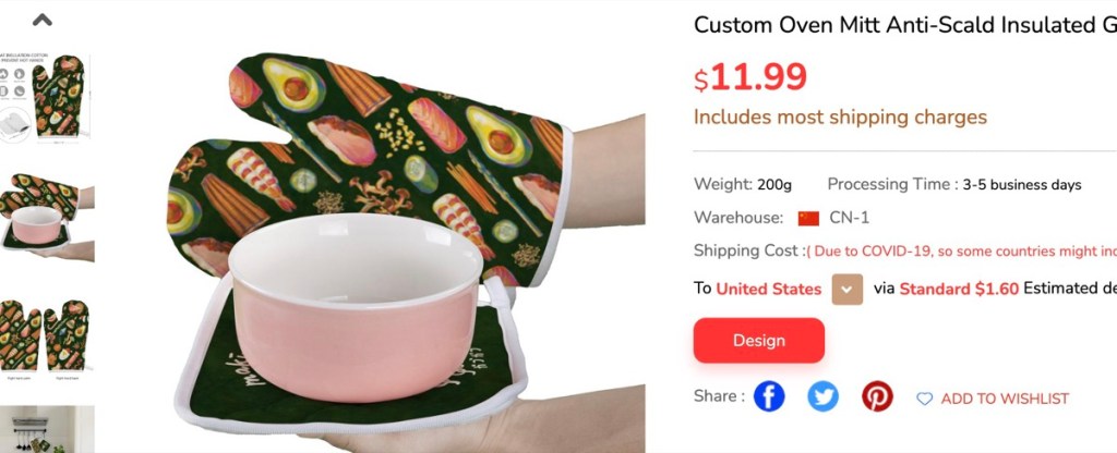 ThisNew oven gloves print-on-demand supplier