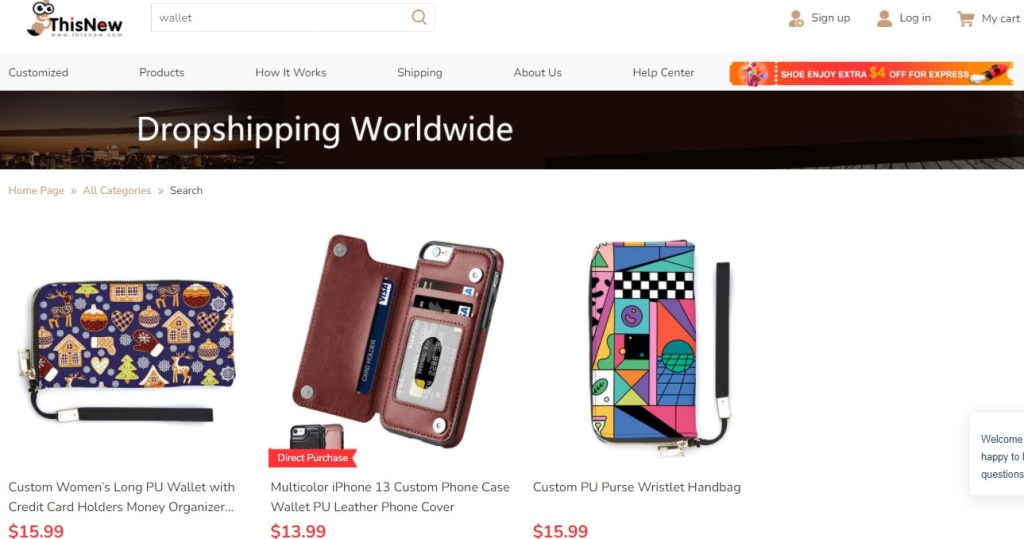 ThisNew wallet & purse print-on-demand company