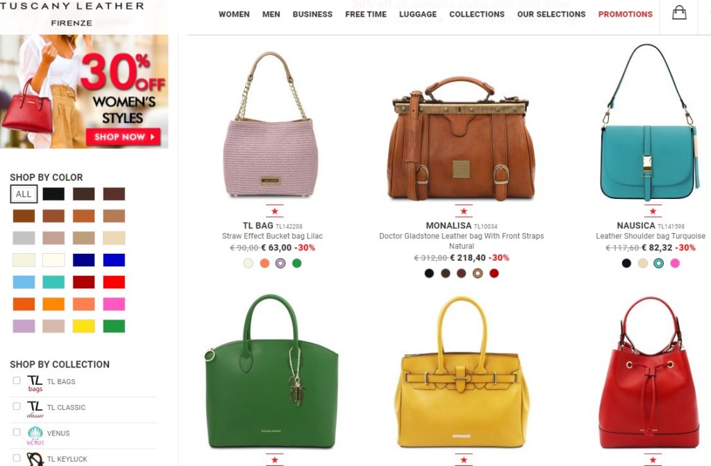 Tuscany Leather tote bag, handbag, purse, & wallet dropshipping supplier