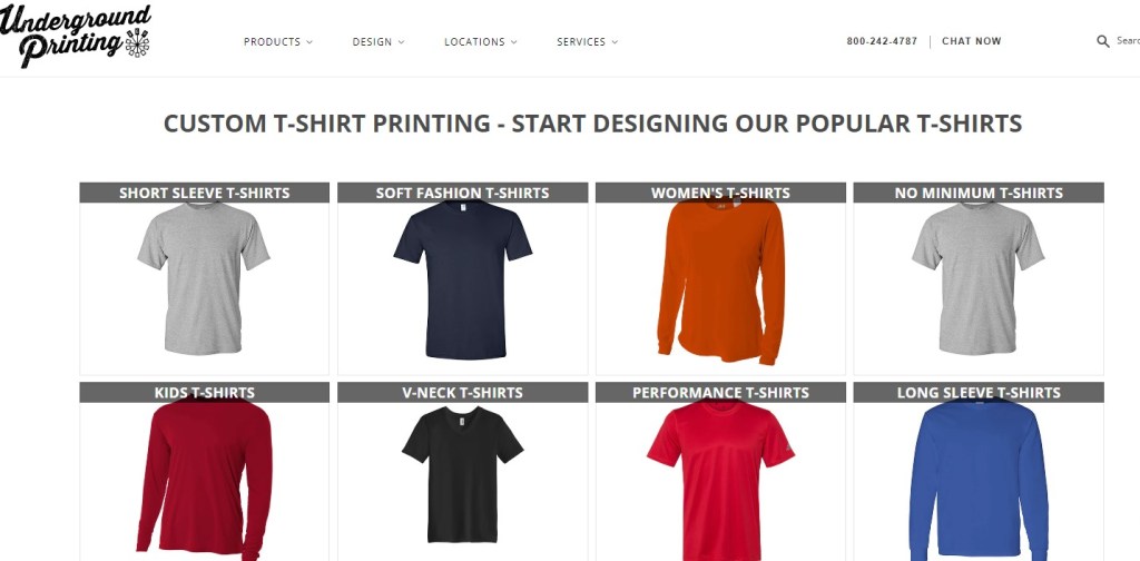 UndergroundShirts one of the cheapest online custom t-shirt printing companies