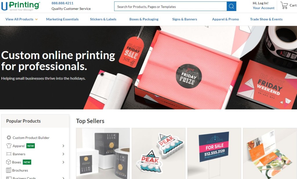UPrinting sticker & decal print-on-demand company
