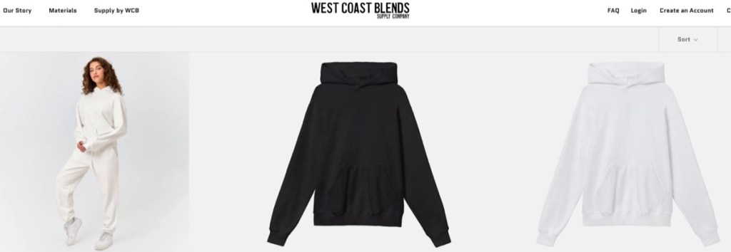 West Coast Blends custom sweatshirt & hoodie manufacturer in the USA