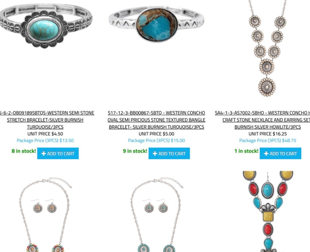 Wholesale Fashion Square wholesale western jewelry supplier