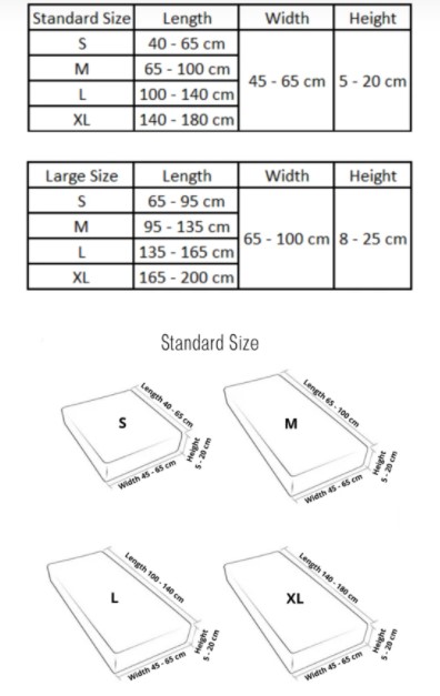 WonderCover measurement size guides