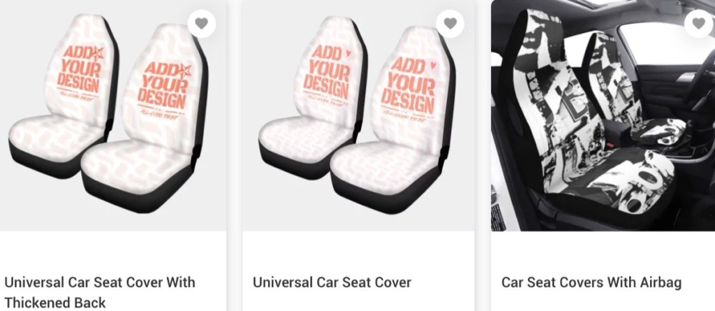 Yoycol custom car seat cover print-on-demand supplier