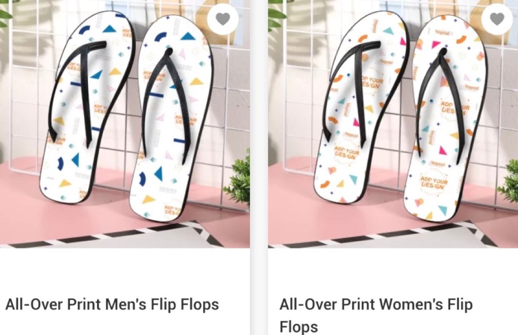 Yoycol custom flip flops print-on-demand supplier